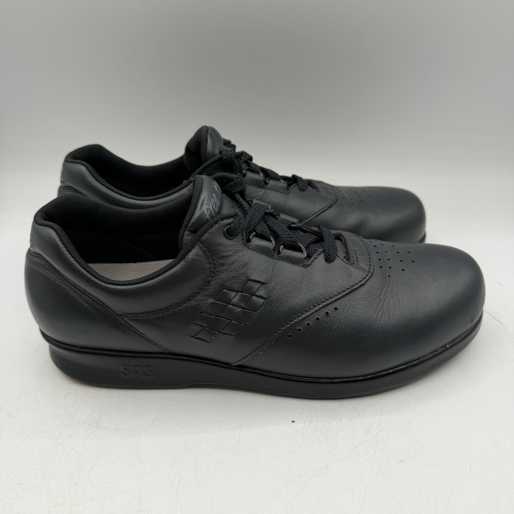 SAS Free Time Shoes Womens Sz 9 M Grey Leather Walking Comfort Tripad Lace Up